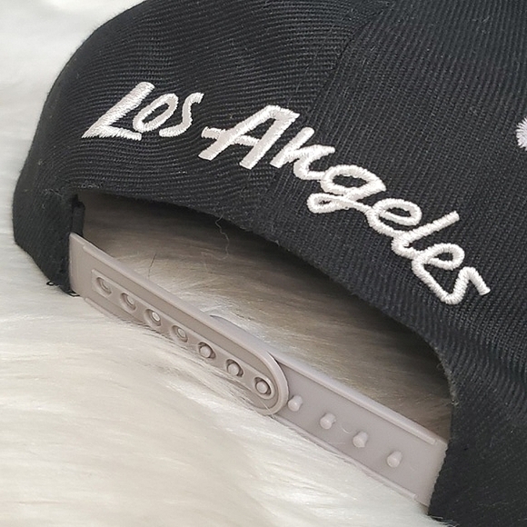 Los Angeles California Flatbill Snapback Black & Gray Mens Hat One Size - Picture 6 of 11